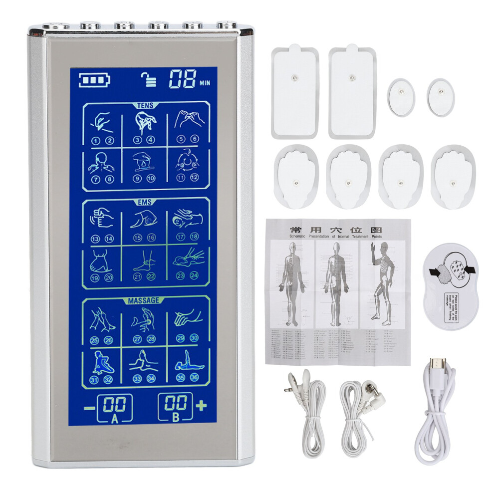 EMS Machine for Muscle Pain Relief with 36 Modes, Adjustable Intensity Levels Rechargeable Electronic Pulse Massager, TENS Technology with Dual