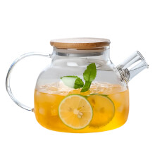 Heat-Resistants Glass Teapot with-1.0L Bamboo clad steel ke