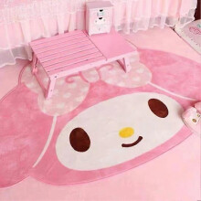 (80x120cm) Sanrio Cartoon Melody Plush Carpet Lounge Rug Cute Melody Bedroom Bedside Rug Floor Mat Decor