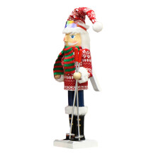 Houten Notenkrakers Soldaat Skijongen Figuren Marionet Ornament