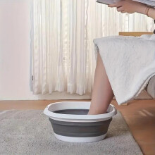 (Blue, S+M+L) Folding Foot Bath Basin Portable Plastic Foot Soak Tub for Home Use Multipurpose Wash Basin