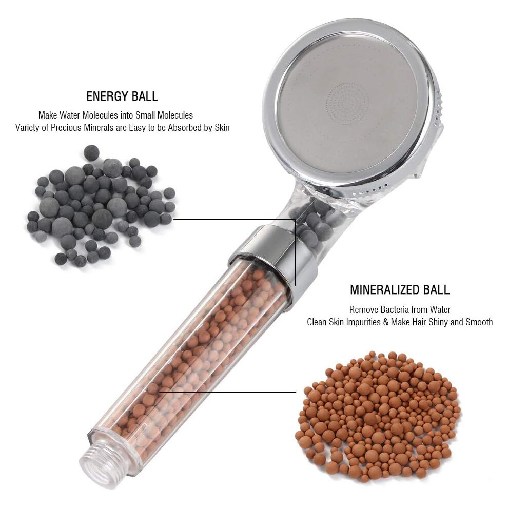 Shower Head Set, Filter Filtration Enhances Skin & Hair Health, Featuring Transparent Design & Removable High Density Filter 9169997007674