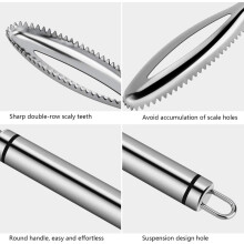 Fish Scale Remover, Quick Descaling Tool with Precision Design & Ergonomic Grip for Seamless Fish Cleaning, Stainless Steel Descaler (2PCS)