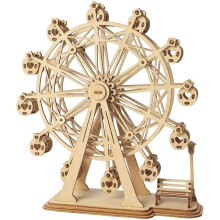 Brinquedo educativo STEM com design personalizável, modelo de roda-gigante faça-você-mesmo, kit de montagem fácil para crianças a partir de 8