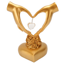 Statue en forme de cœur et de main, élément de décoration de style scandinave pour le salon et la chambre, sculpture moderne symbolisant l'amour