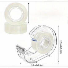 (1PC cutter-3pcs pape) Transparent Tape and Dispenser, Refillable Tape Dispenser, Office Tape Rolls, Transparent Tape Gift Wrapping, Craft, School