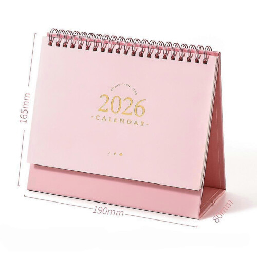(S) 1Pcs 2026 Simple Calendar Multi functional Student Check in Plan Table Desk Calendar Portable Self discipline Plan Book