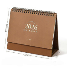 (S) 1Pcs 2026 Simple Calendar Multi functional Student Check in Plan Table Desk Calendar Portable Self discipline Plan Book
