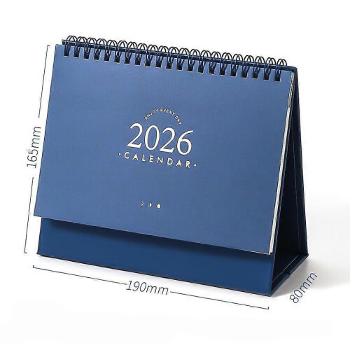 (S) 1Pcs 2026 Simple Calendar Multi functional Student Check in Plan Table Desk Calendar Portable Self discipline Plan Book