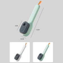 (White) Multifunctional Soft-bristled Shoe Brush Shoe Brush Long Handle Brush Clothes Brush Shoe Clothing Board Brushes Cleaning Tool