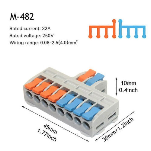 (10 PCS) 5/10pcs Quick Wire Connector, Universal Compact Wiring Splicing Conector, Electrical Push In Lighting Terminal Block Connector