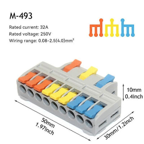 (5 PCS) 5/10pcs Quick Wire Connector, Universal Compact Wiring Splicing Conector, Electrical Push In Lighting Terminal Block Connector