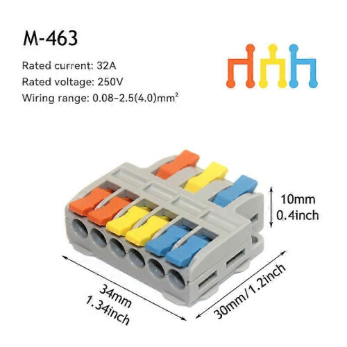 (5 PCS) 5/10pcs Quick Wire Connector, Universal Compact Wiring Splicing Conector, Electrical Push In Lighting Terminal Block Connector