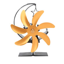 Wärmebetriebener Ofenventilator, nicht elektrisch, wärmeaktiviert, thermoelektrischer Kaminventilator, hochwertiges Material mit Temperaturfühler