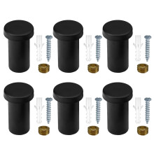 Lot de 6 crochets muraux noirs, solides et faciles à installer,