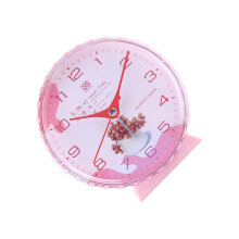 Réveil en plastique, horloge de Table avec décorations-Rose