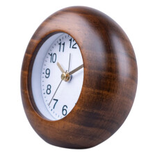 Petite horloge de bureau, réveil élégant avec cadre en bois,-1