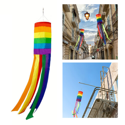 Garden Rainbow Column Windsock Flag Show Support in Your Yard 1