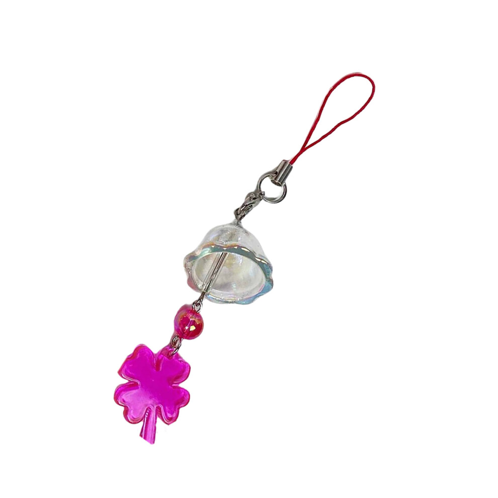 Vibranting Color Clovers Wind Chimes Mobile Charm-Rose Red 7732000739415