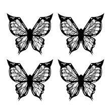 Pochoirs pour eye-liner papillon, grande pointe-Pack de quatre