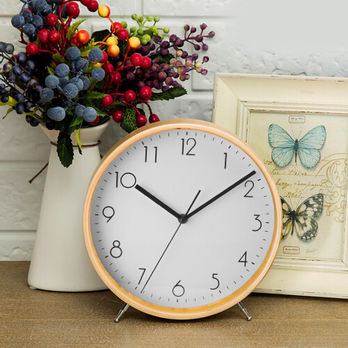 Horloge de Table décorative en bois de 8-couleur du journal 1