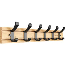 Flush Mounted Wall Coat Rack, Easy to Install Use For Bedroom Hallway, Neat Sleek Design With Sturdy Metal Hooks, Space-saving Versatile Hook Rack