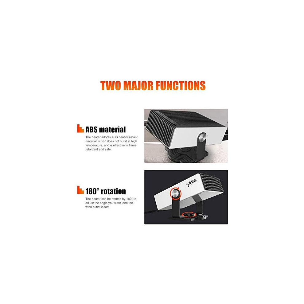12V Portable Car Heater, Rapid Heating Windshield Defogger Defroster, High-Quality Abs Material, Solid & Resistant To Wear And Tear, Quiet Operation 9169997040572