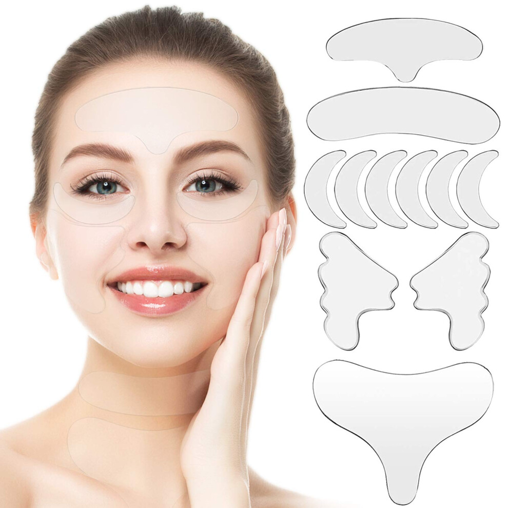 Silicone Chest Pads for Smooth Skin, DÃ©colletÃ© Wrinkles Patches Prevent Skin Ageing Invisible Washable Reusable Silicone Medical Grade Comfortable