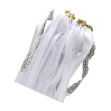 Hochzeit, wirbelnde Schnürsenkel, Luftschlangen, weiße Bänder,-2