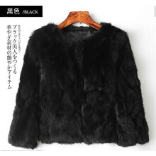 (US XXS=Asian S)Women 100% Real Rabbit Fur Short Jacket Overcoat Winter Warm Thicken Coat S-4XL