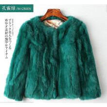 (US XXS=Asian S)Women 100% Real Rabbit Fur Short Jacket Overcoat Winter Warm Thicken Coat S-4XL