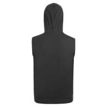 (M)Mens Hooded Tank Vest Sleeveless Zip Hoddies Workout Sports Pullover Top Shirts