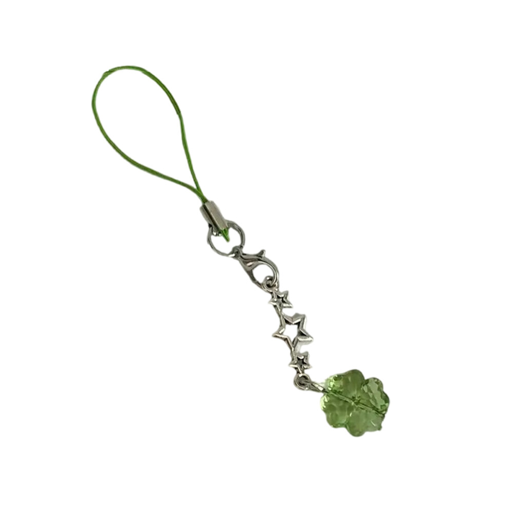 Trendy Clovers Phone Chain Lanyard Crystal Phone- Green 7732000750243