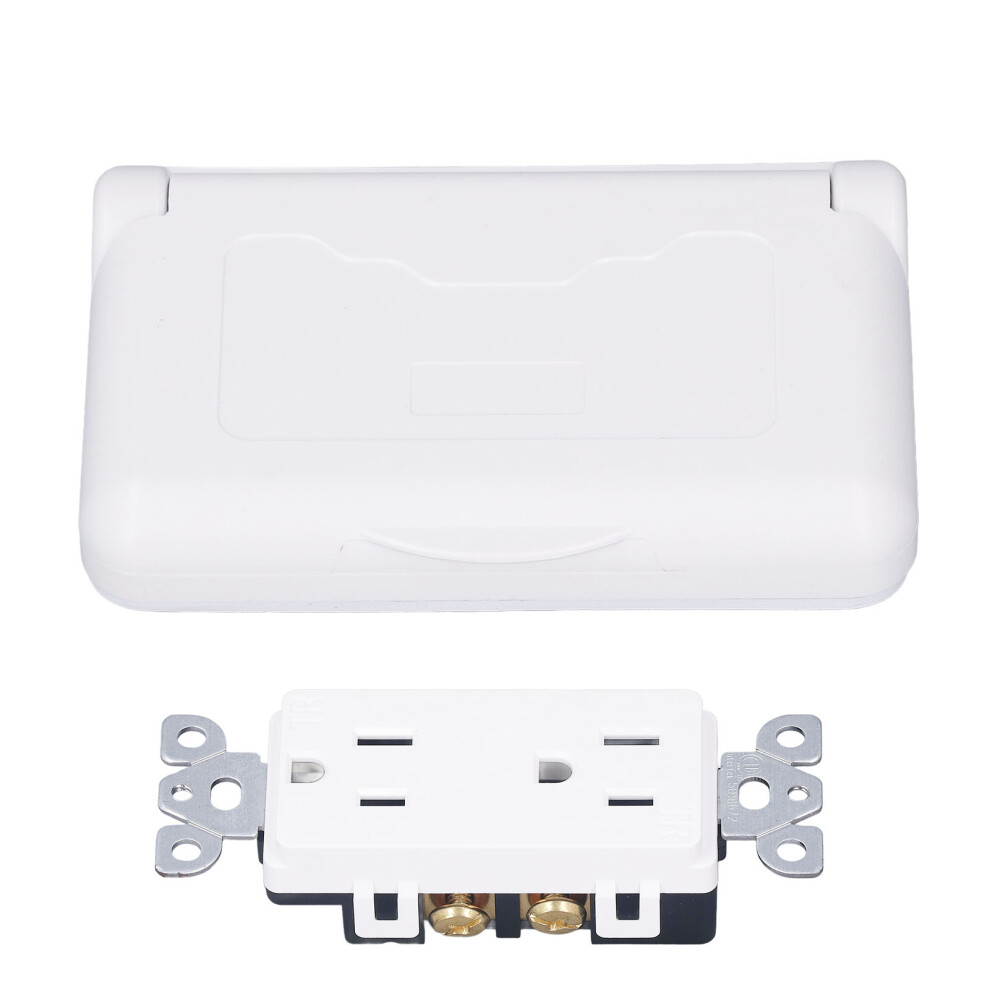 Weatherproof Outlet With Cover 15A 125Vac Us Standard Outdoor Rv Power Socket 8431369213220