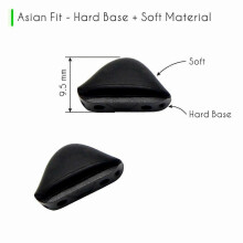 (Hard Base Nose Pads - Asia Fit) hdhut SOFT Silicon Nose Pads for-Oakley Twenty XX 2012 Sunglasses