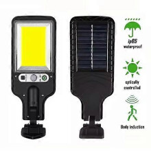 (ZX-616-3-YK) Dimmable Solar Remote Control LED Courtyard Wall Lamp 3 Light Modes Human Body Induction Garden Terrace Garage Door Street Lamp