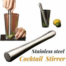 1pc Cocktail Shaker Stick Muddler Drink Pusher Home Brewing & Wine Making Barware Steel Wine Mixing Stick Muddler Drink Stirrers