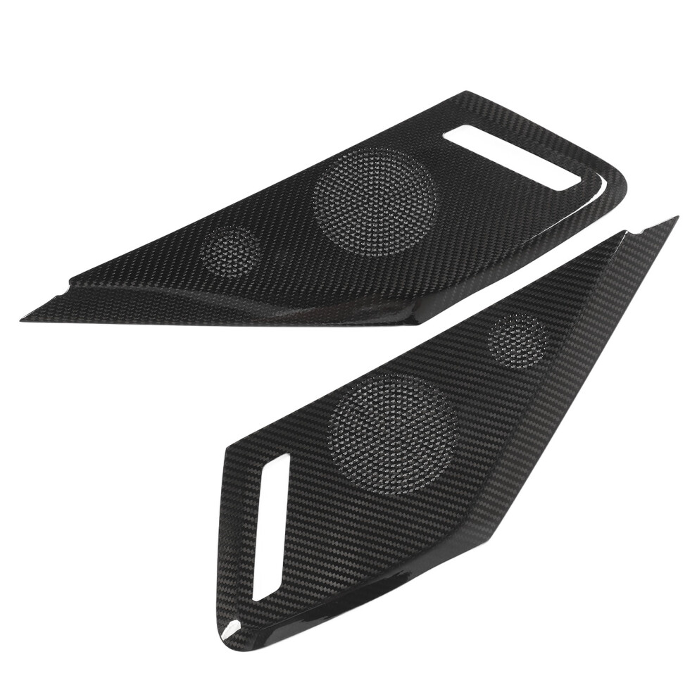 2Pcs Carbon Fiber Car Door Speaker Cover For Chevy Corvette C8 Z06 Z51 2020-2023 4611374670179
