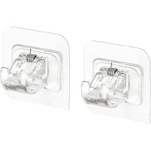 Easy to Install Adjustable Curtain Rod Hooks For Home Decoration, Self Adhesive No Drilling Curtain Hangers Nail Free 4 Pieces Transparent, Quality Ma