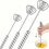(S) Stainless Steel Semi-Automatic Hand Whisk - 3-Loop Design for Efficient Mixing, Baking & Milk Foam 2
