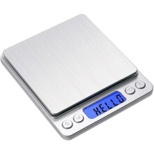 Cântar digital de bucătărie miniatural, finisaj din oțel inoxidabil cu gamă largă de precizie, 9 unități de cântărire pentru alimente,