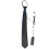 Neon in the Dark Tie with Multimode LED Lighting, Glow Necktie Equipped with Adjustable Sensitivity and Concealed Controller, Battery Powered for 1