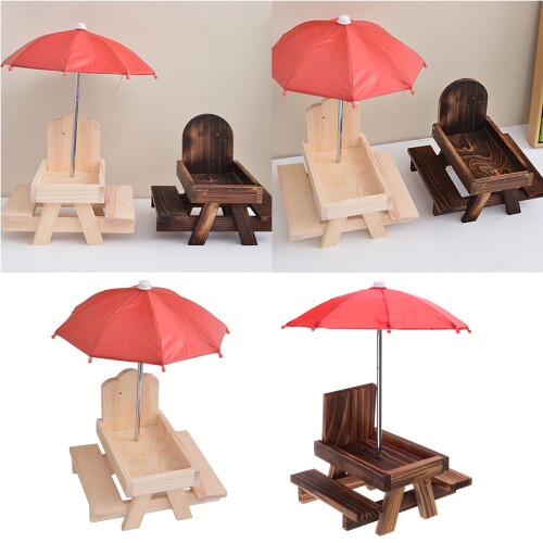 Squirrels Mouses Feeding Table Cage-log color Without umbrella 2