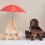 Squirrels Mouses Feeding Table Cage-log color Without umbrella 5