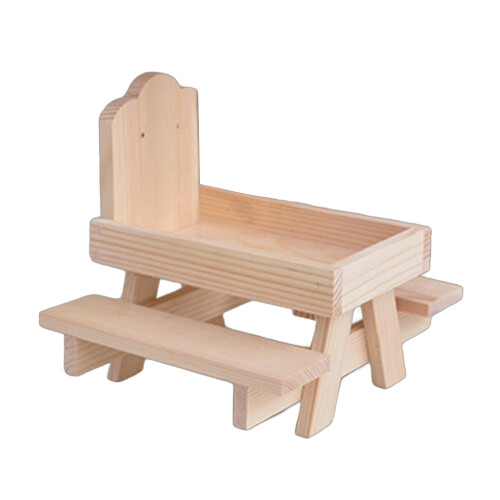 Squirrels Mouses Feeding Table Cage-log color Without umbrella