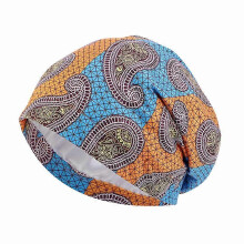 (EEB069#02BlueOrange)Women Chemo Cap Muslim Hijab Turban Hair Loss Beanies Bonnet Hat Head Scarf Wrap