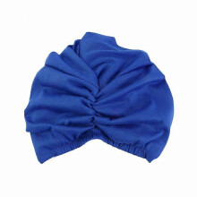 (EEB046#02Blue)Women Chemo Cap Muslim Hijab Turban Hair Loss Beanies Bonnet Hat Head Scarf Wrap
