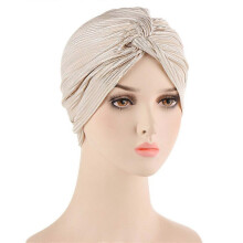 (EEC024#07Beige)Women Chemo Cap Muslim Hijab Turban Hair Loss Beanies Bonnet Hat Head Scarf Wrap