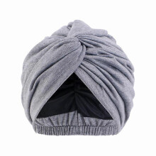 (EEB046#06Gray)Women Chemo Cap Muslim Hijab Turban Hair Loss Beanies Bonnet Hat Head Scarf Wrap