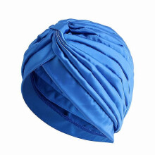 (EYL128#04Blue)Women Chemo Cap Muslim Hijab Turban Hair Loss Beanies Bonnet Hat Head Scarf Wrap